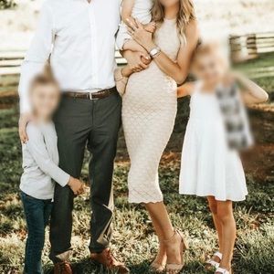 Alice + Olivia lulu halter midi dress